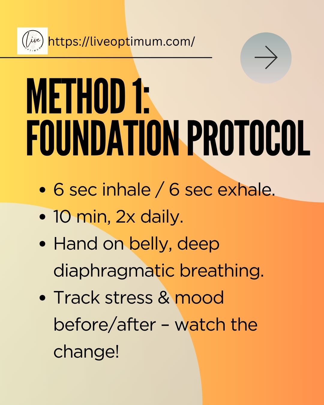 Resonant breathing technique using 6-6 breath rhythm with belly breathing for daily recovery.