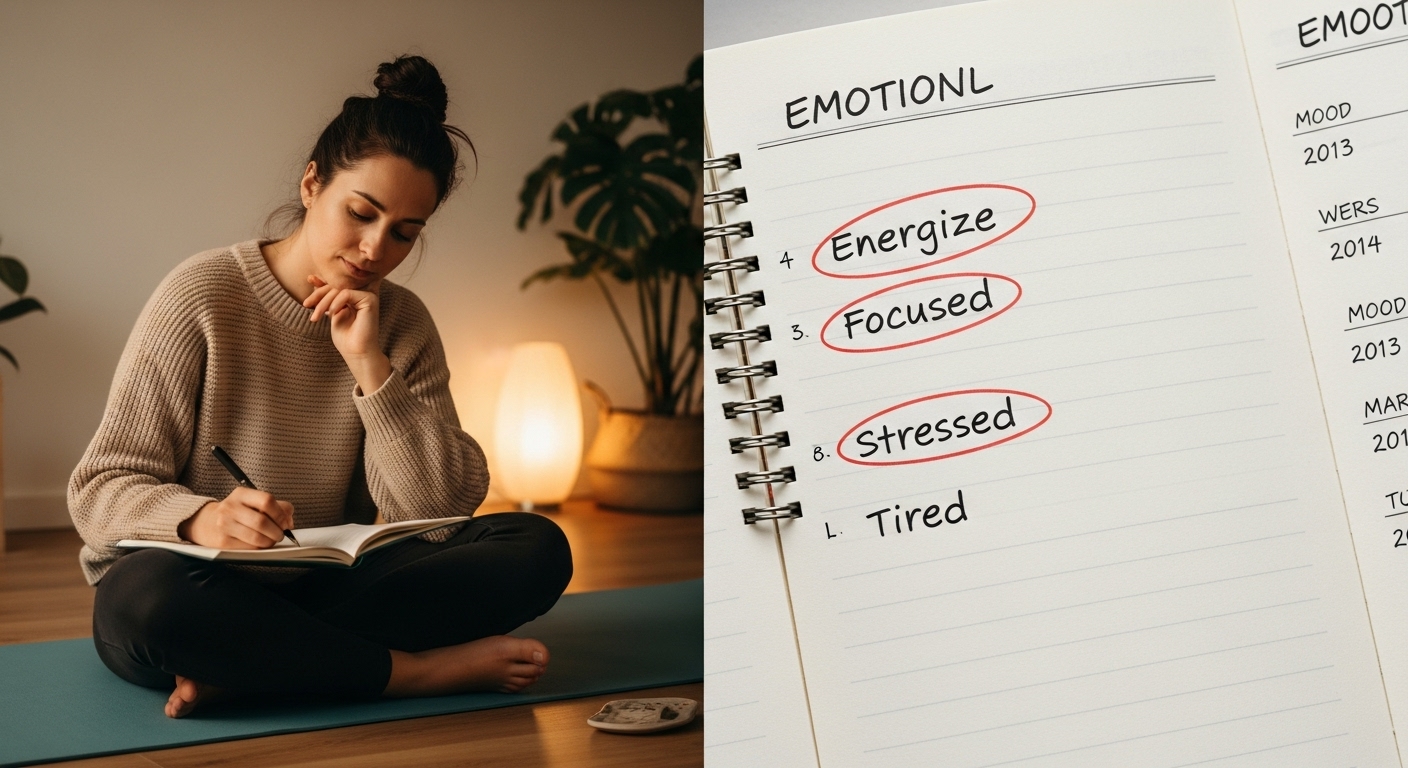 Recovery Journaling: 7 Proven Ways to Boost Post Workout Healing. 4 Athlete journaling mental state and emotional patterns for comprehensive recovery tracking and performance optimization