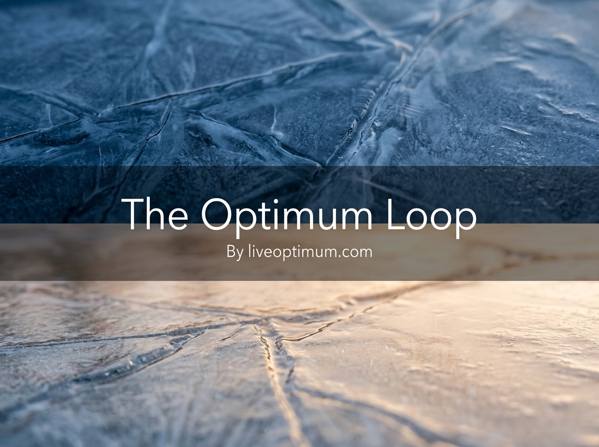 Ice melting into water illustrating the optimum loop Framework for why do I feel numb — how the nervous system thaws from emotional shutdown