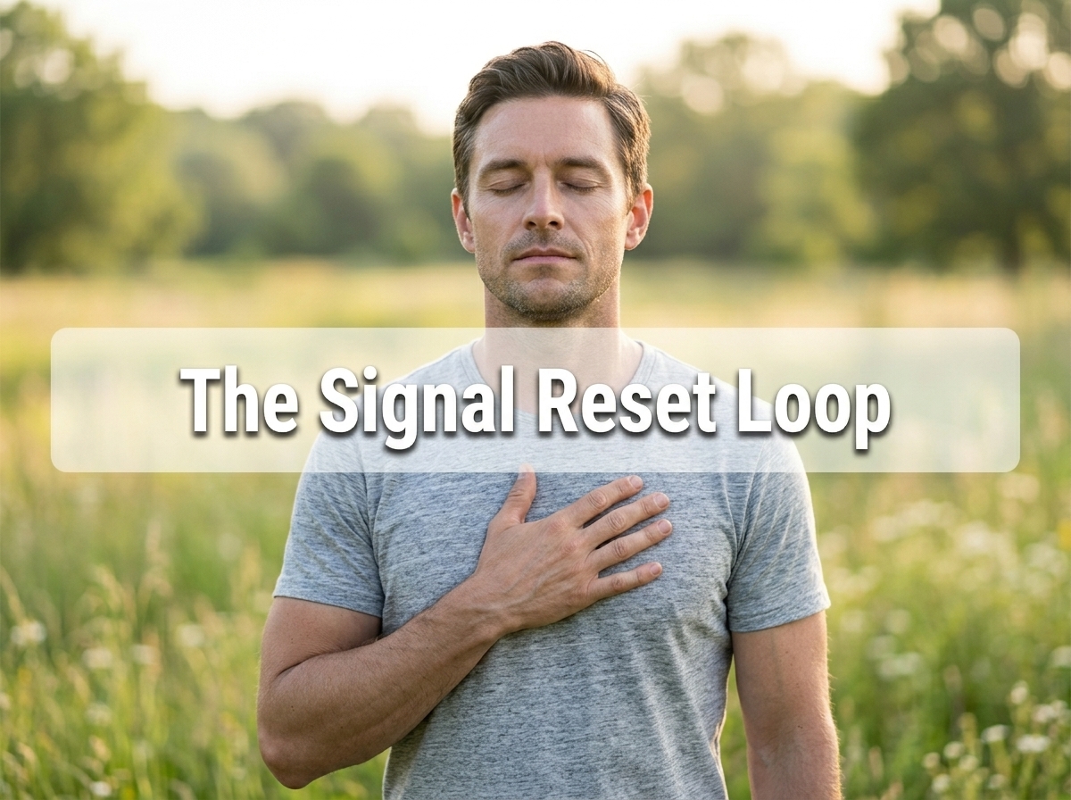 Person breathing calmly to answer why am i so stressed using the signal reset loop